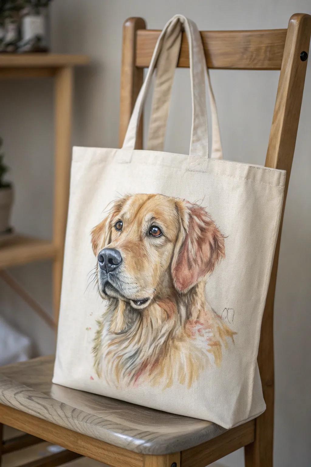 Honor your furry friend with a unique pet portrait tote bag—where art combines affection and skill!
