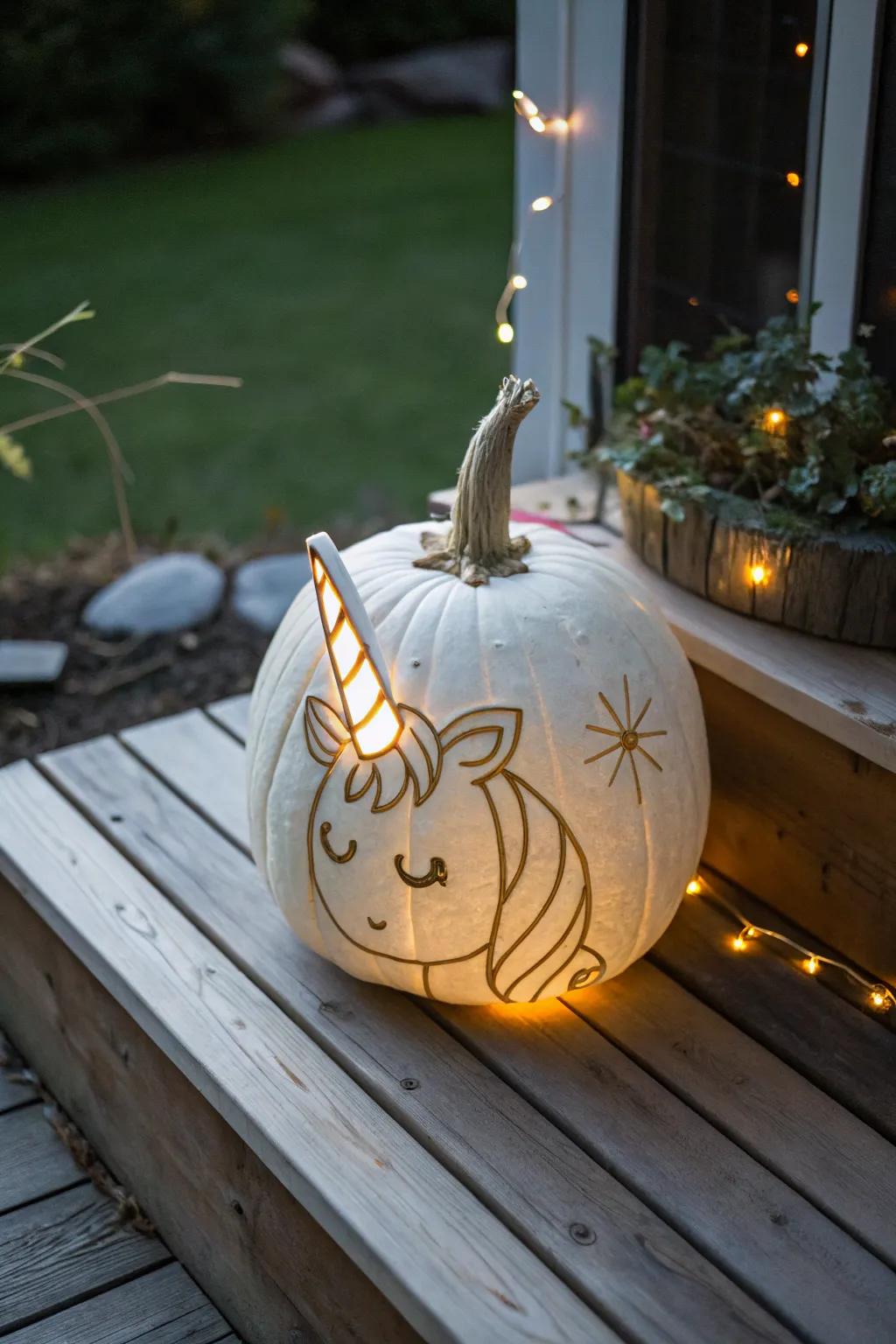 Brighten your veranda with a magical equine lantern that shines in the darkness!