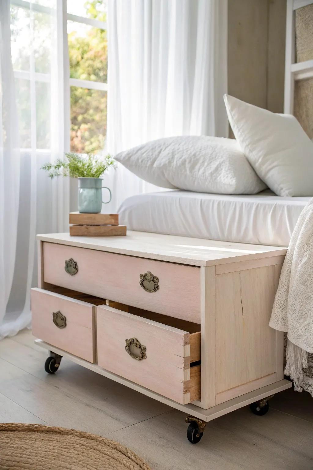 Transform antique compartments into chic subterranean stowage with a Scandinavian-Boho flair.
