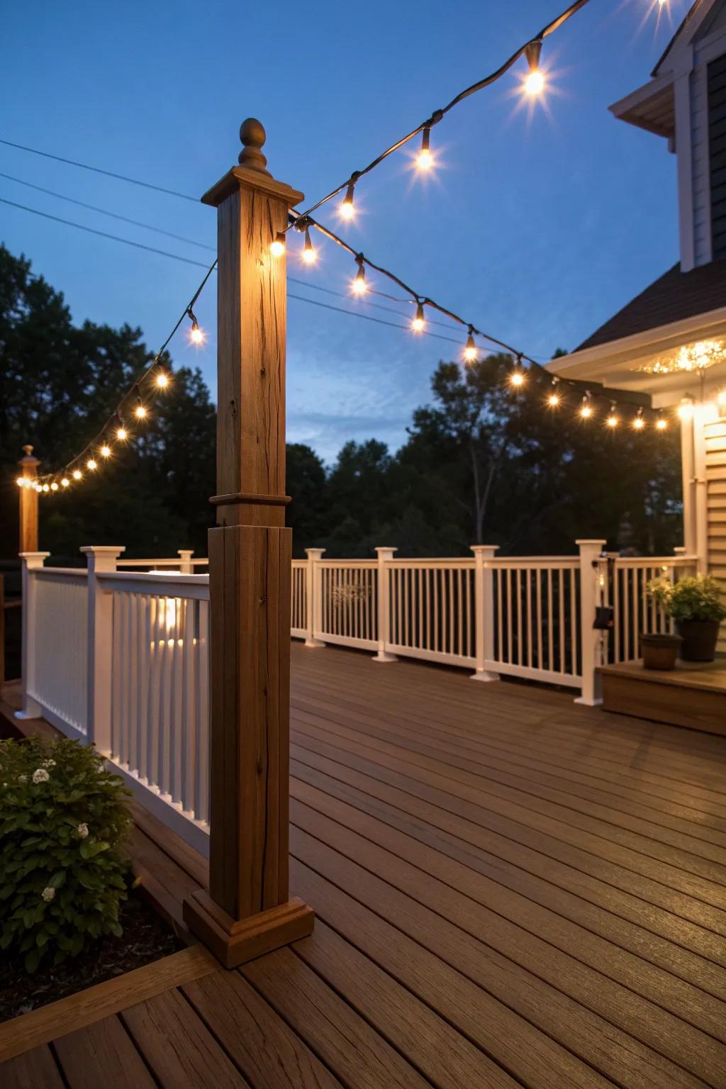 Brighten your evenings with enchanting lights that transform your floor into a welcoming sanctuary.