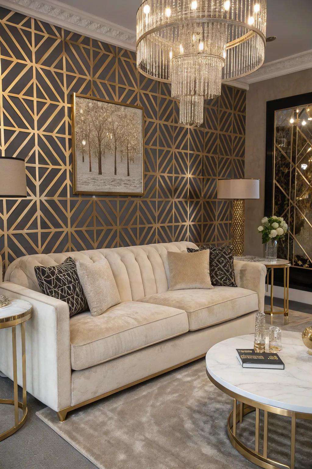 Art-Inspired glamour featuring beige and white sophistication.