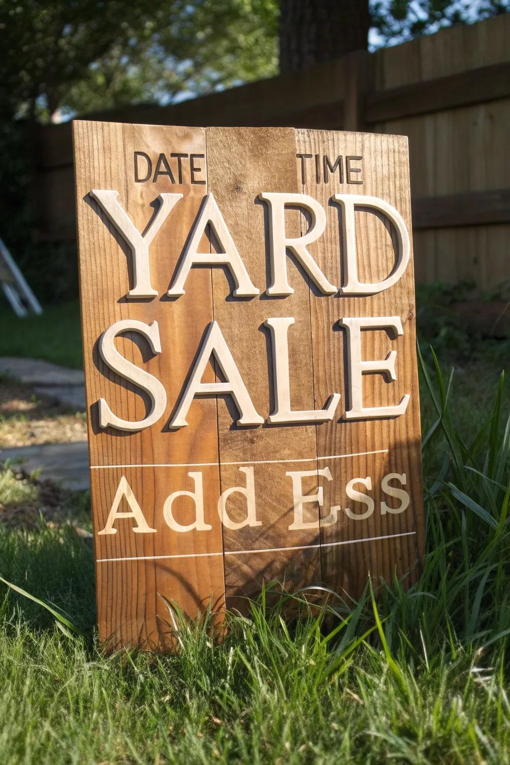 Simplicity in Craft: The Ideal Garage Sale Marker for Clarity and Charm