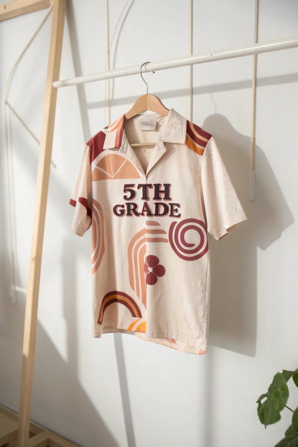 Embrace the allure of yesteryears with this vintage-inspired 5th grade shirt design, ideal for introducing a spirited twist to any school day!