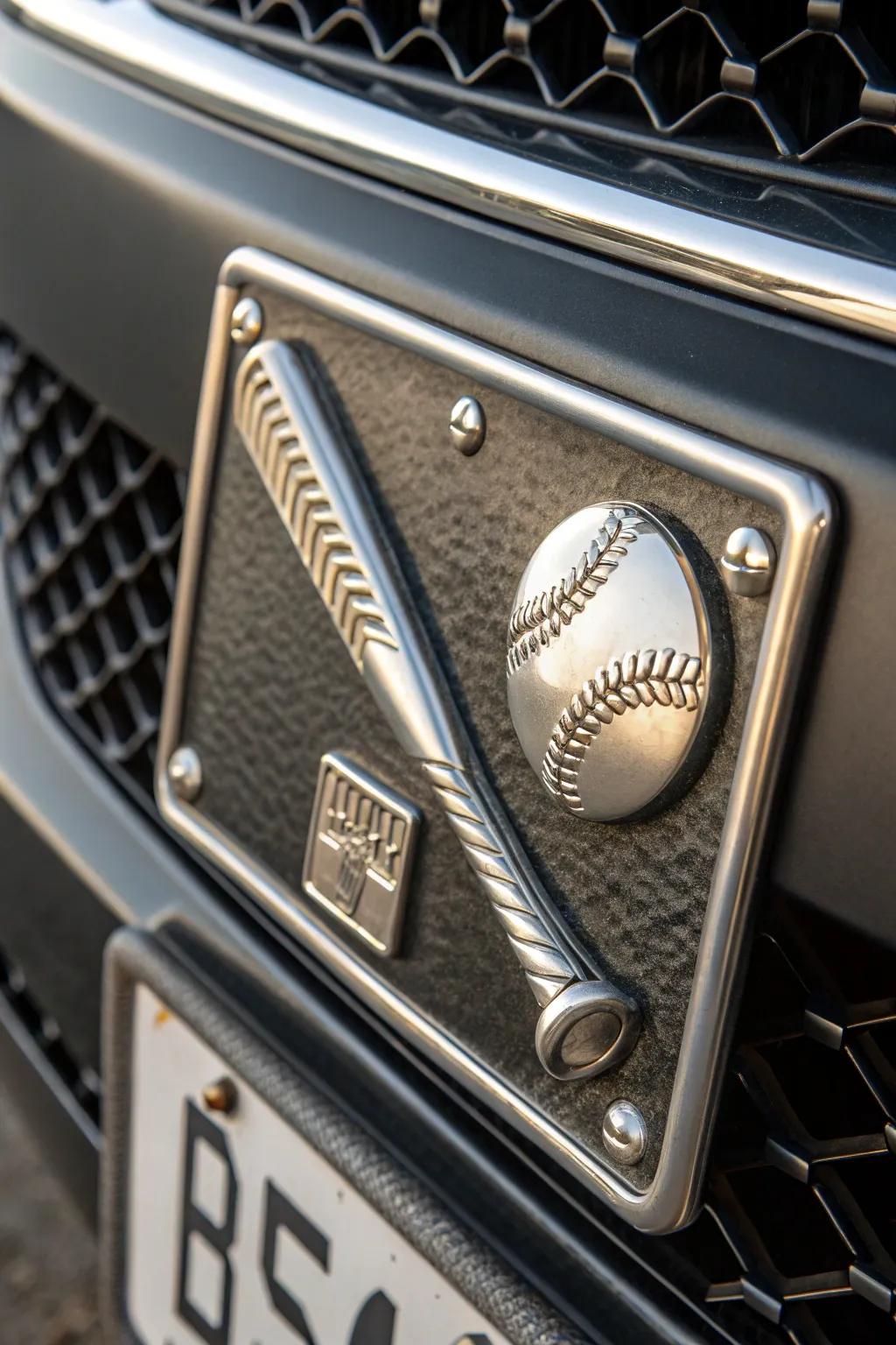 Enhance your transport with a dash of baseball artistry. ⚾️ #CustomPlate #BaseballLover