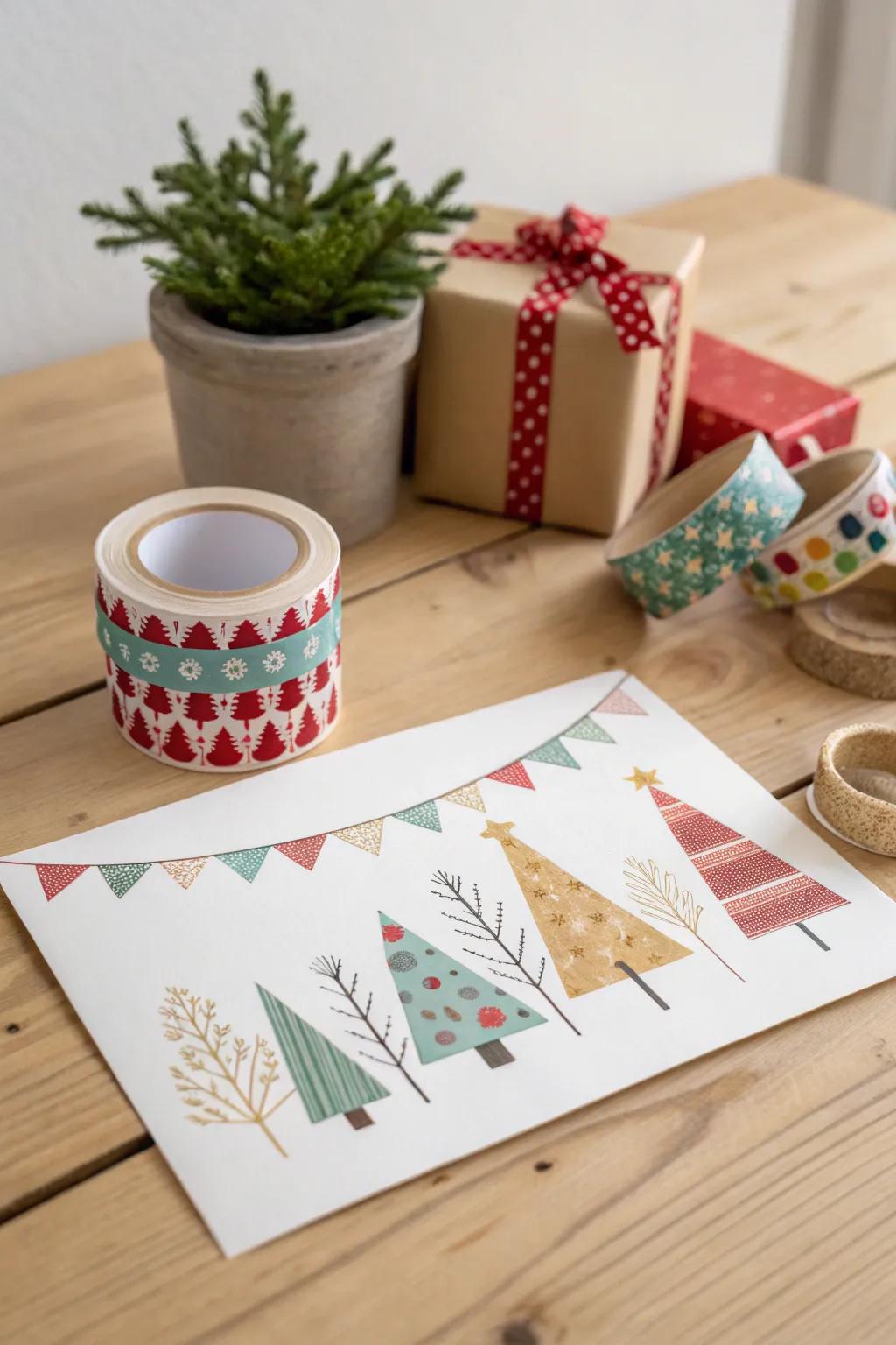 Uncover the allure of Adhesive Strip Marvels: Uncomplicated, elegant Christmas cards that captivate the hearts of the young and seasoned alike!