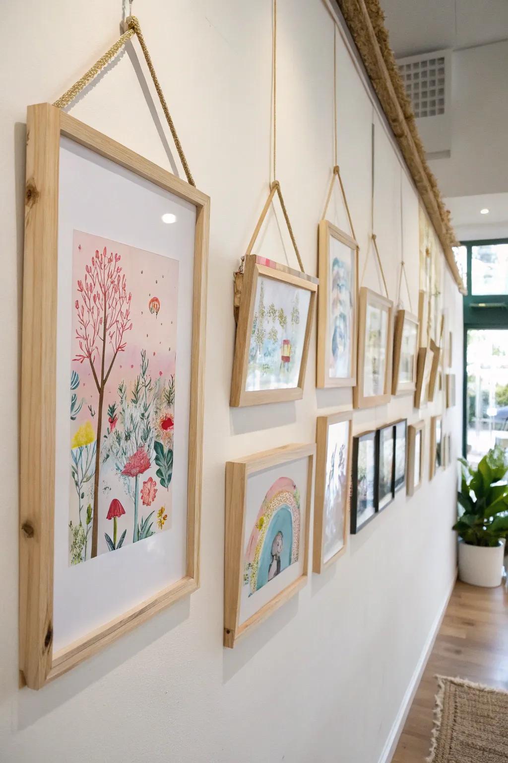 Transform your space into a gallery of creativity with frame-worthy student art displays.