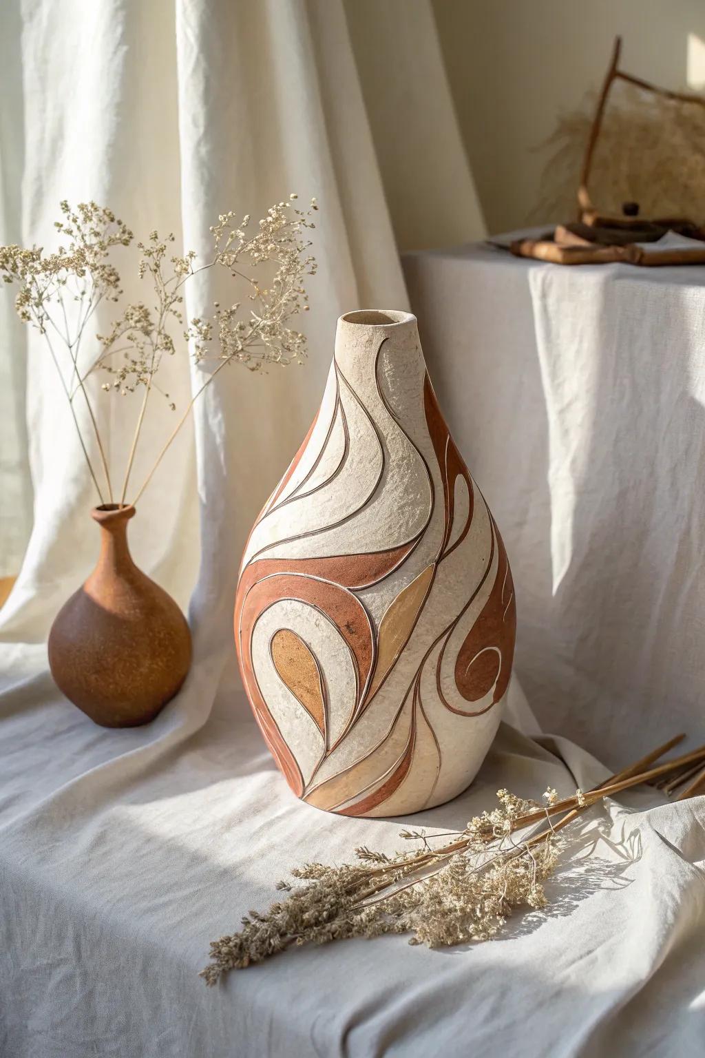 Embrace your creativity with conceptual clay art - a simple masterpiece in earthy elegance.