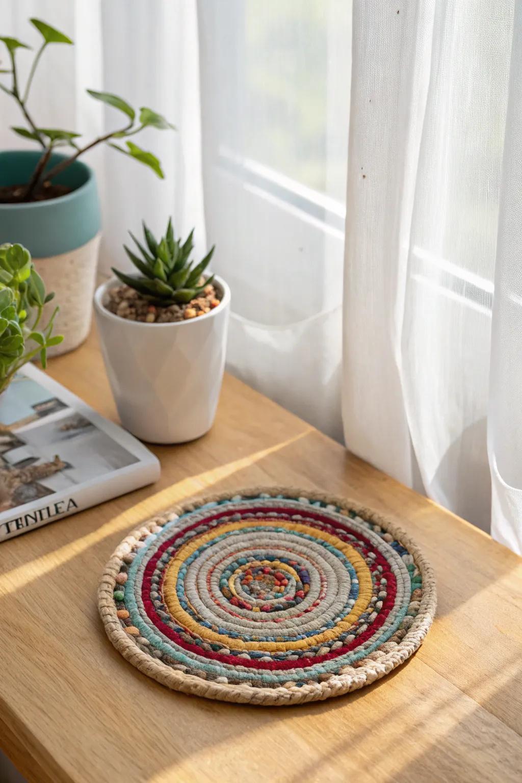 Transform old magazines into stunning coasters with a touch of free-spirited charm.