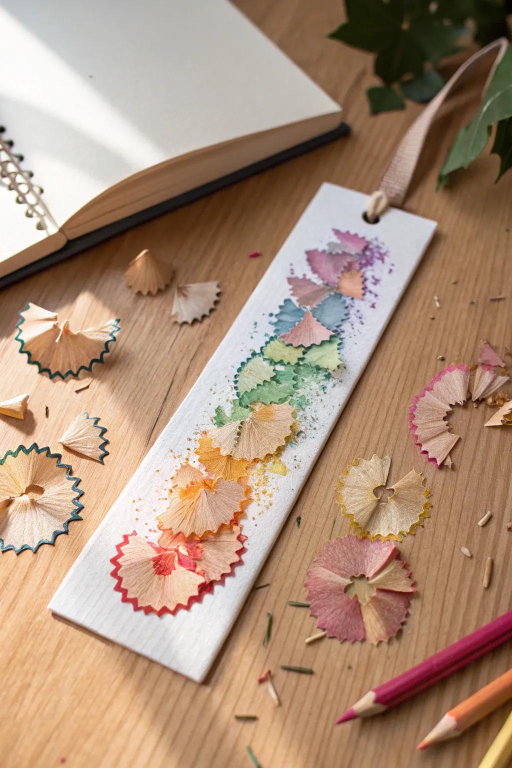 Infuse an element of artistry into your perusing moments with these handmade crayon bit page markers.