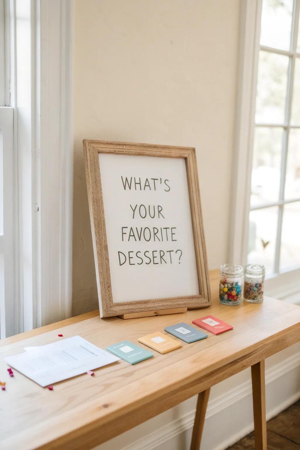 Spark engaging conversations with a daily question on your minimalist whiteboard. 🍰✨ #DailyPoll #HomeInteractions