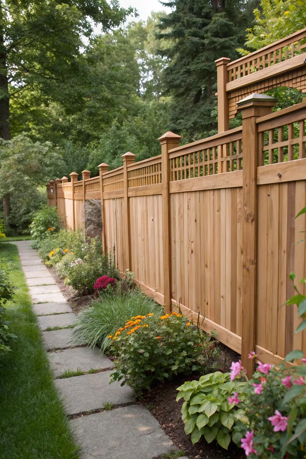 Master the art of garden safeguarding with a duplex barrier; a fusion of allure and utility.