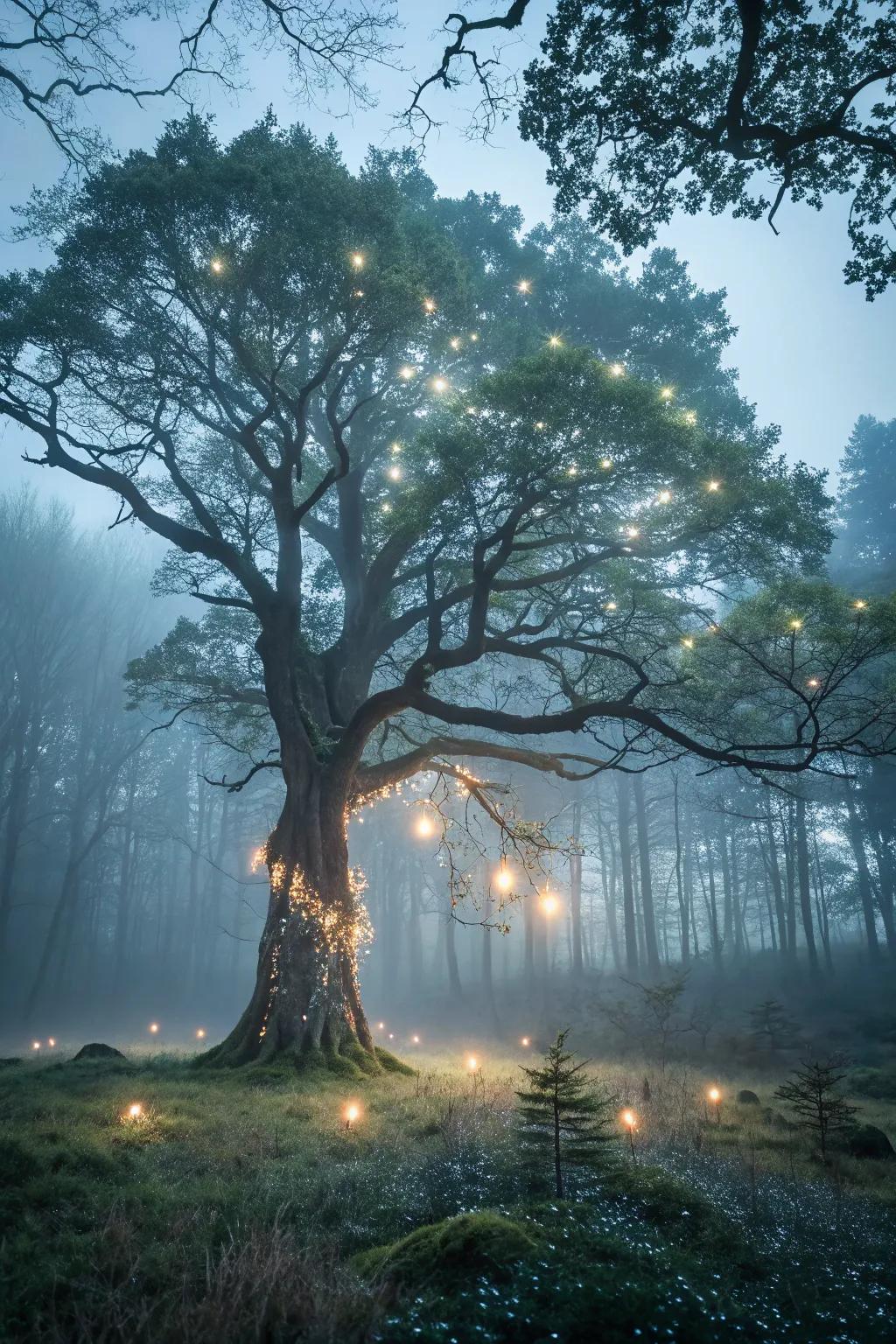 Enter a whimsical universe through this captivating forest scene—where refinement converges with enchantment.