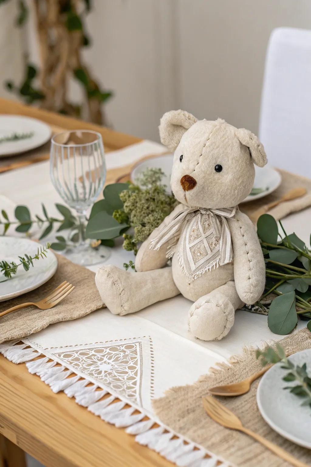 A captivating hint of handcrafted sophistication for your baby shower ornamentation.