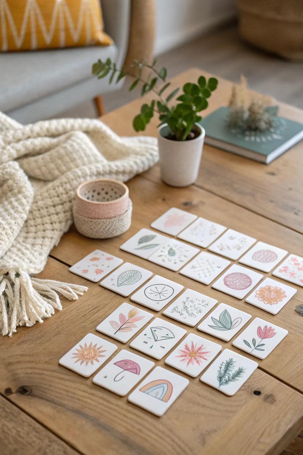 Make cherished memories with an at-home printable recollection game, where ease meets elegance. #ScandinavianChic #DIYBoardGames