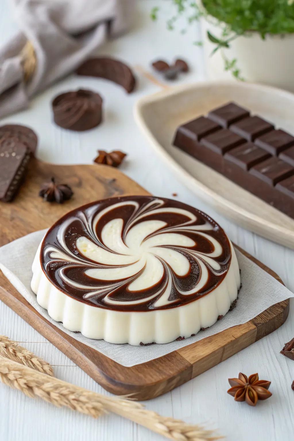 Indulge in the artistry of chocolate with this impressive DIY creation. #ChocolateCraft #ScandinavianElegance