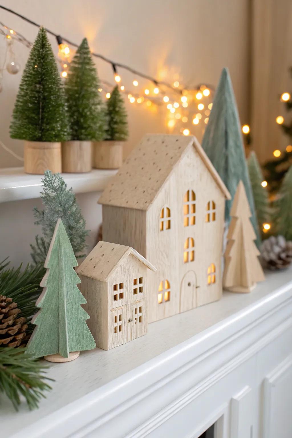 Create your own tranquil Scandinavian Christmas hamlet with minimalist charm and natural beauty.