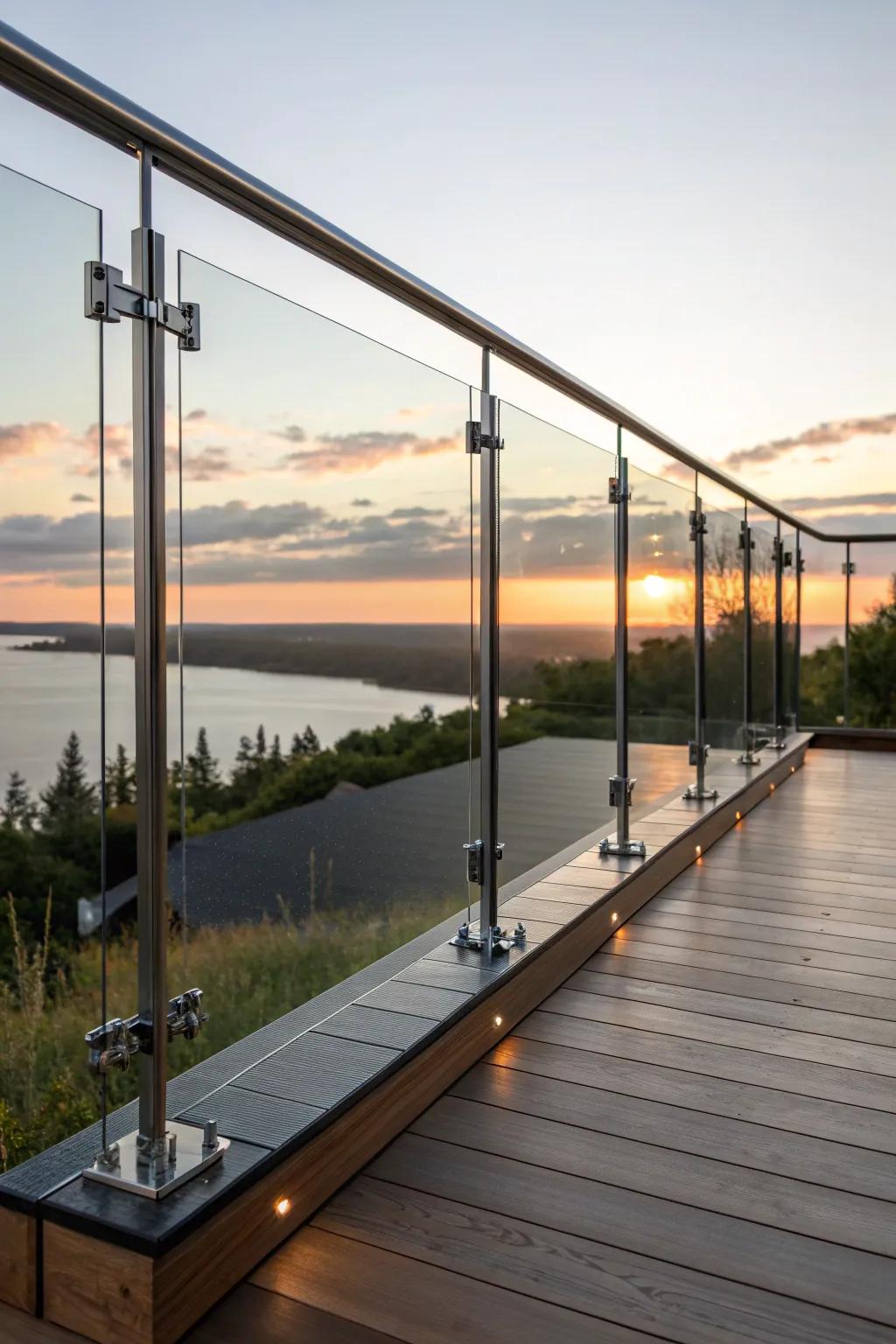 Feel the horizon like never before with smooth glass railings that mix beauty and artistry.