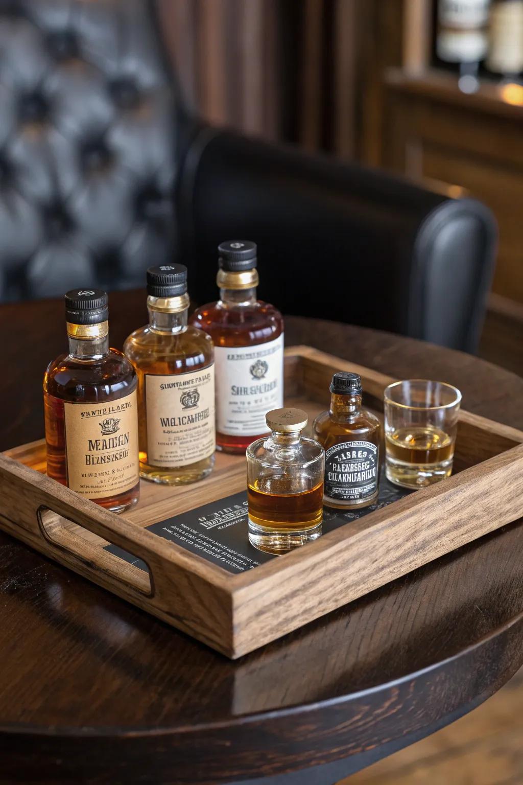 Embark upon a voyage rich in taste through a meticulously fashioned whiskey perceiving flight.