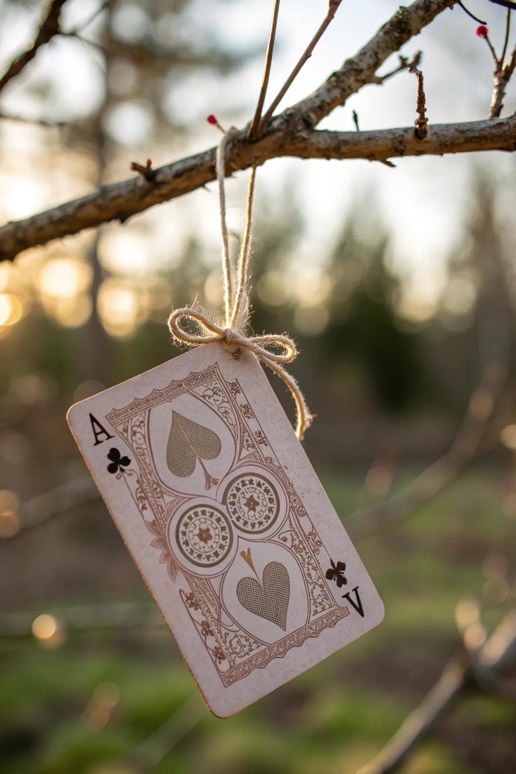 Transform mundane playing cards into exquisite ornaments that imbue your holiday decor with enchantment and craftsmanship.