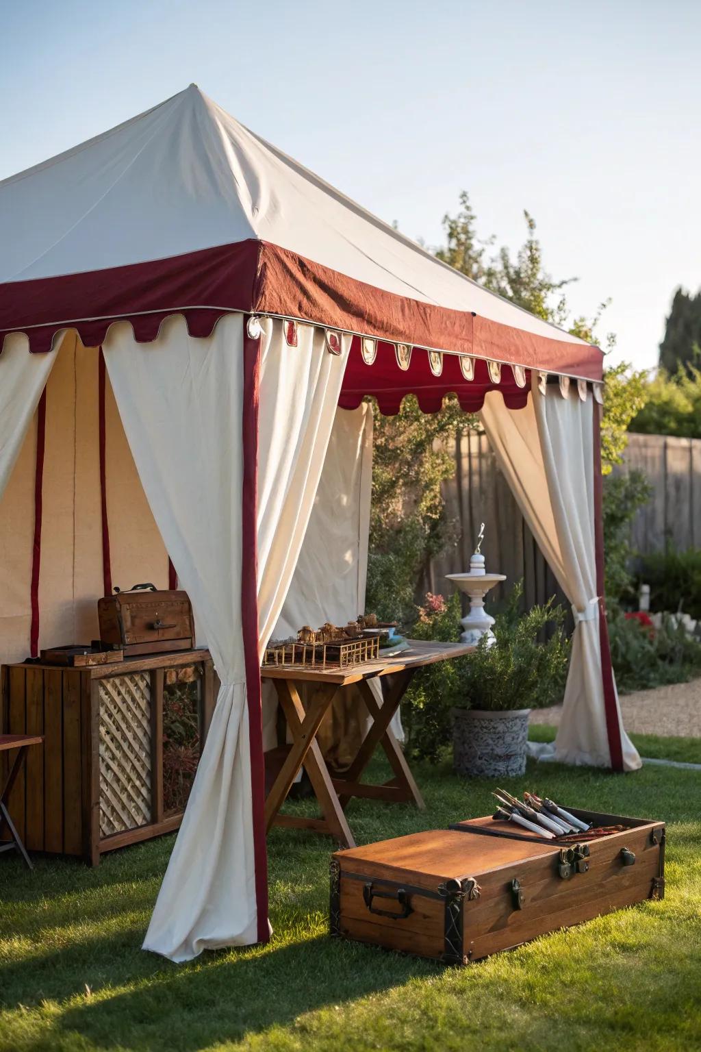 Elevate your outdoor assemblies with a chic pop-up canopy tent—your quintessential companion for unprompted summer escapades.