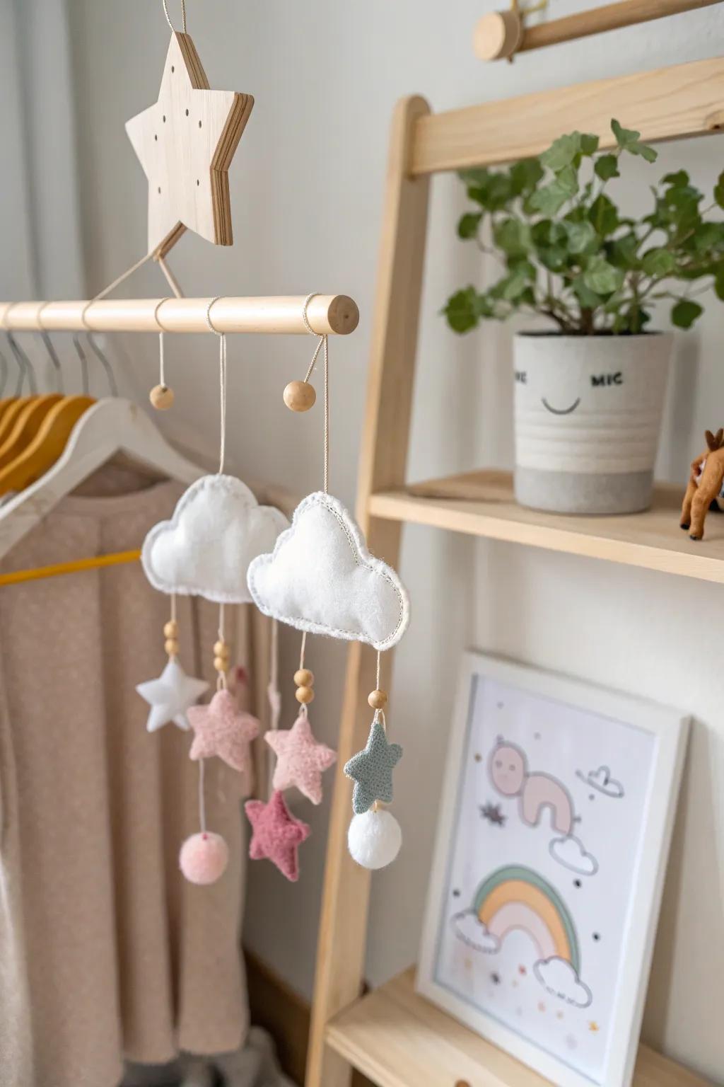 Enhance your baby's closet with captivating decor for a customized feel.