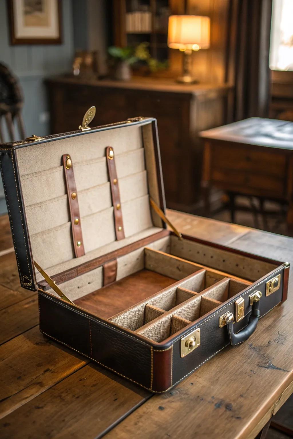 Turn vintage charm into practical art with this do-it-yourself suitcase stash idea.