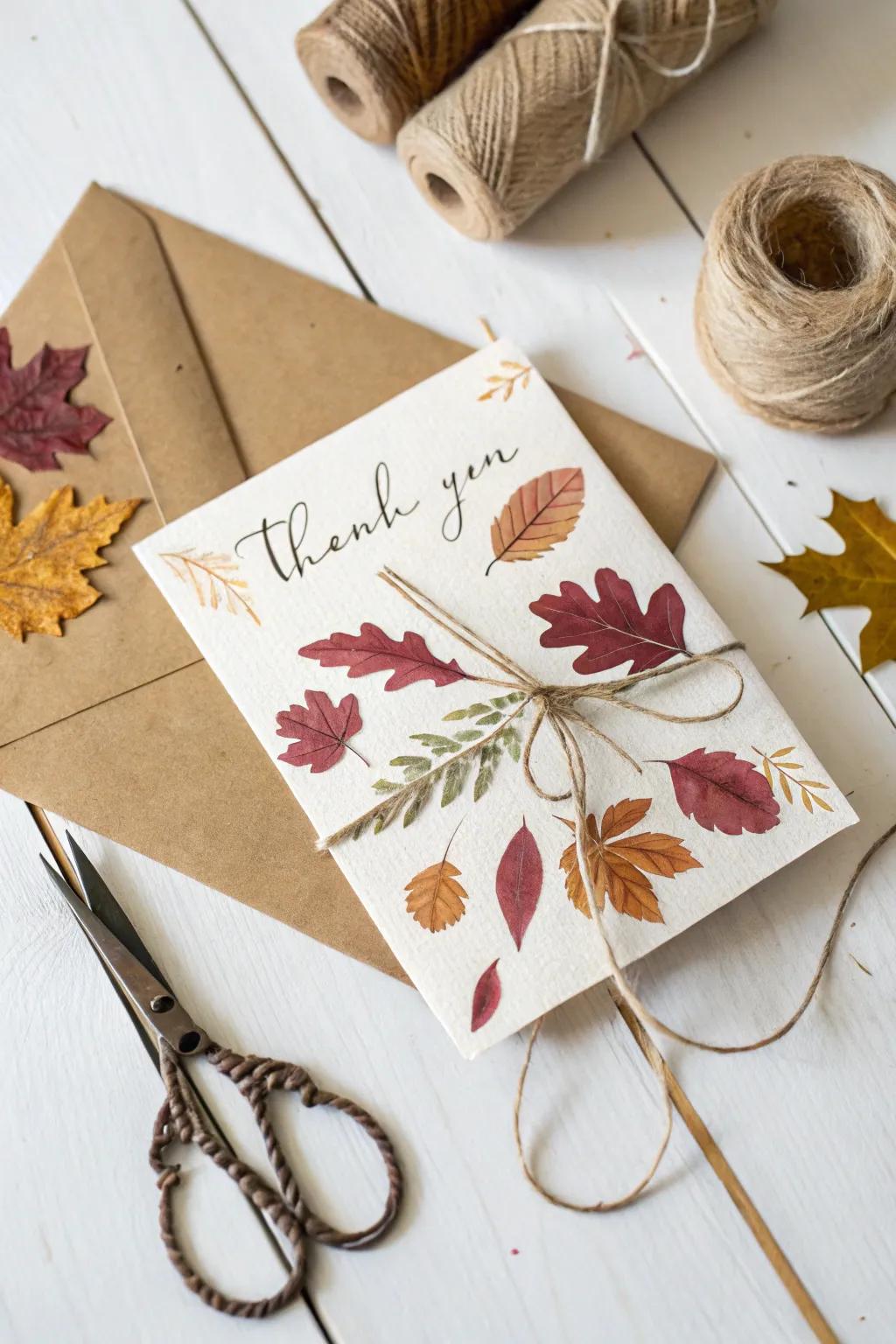 Convey your gratitude with the splendor of the season. 🍂✨ #ThankYouCards #DIY #AutumnElegance