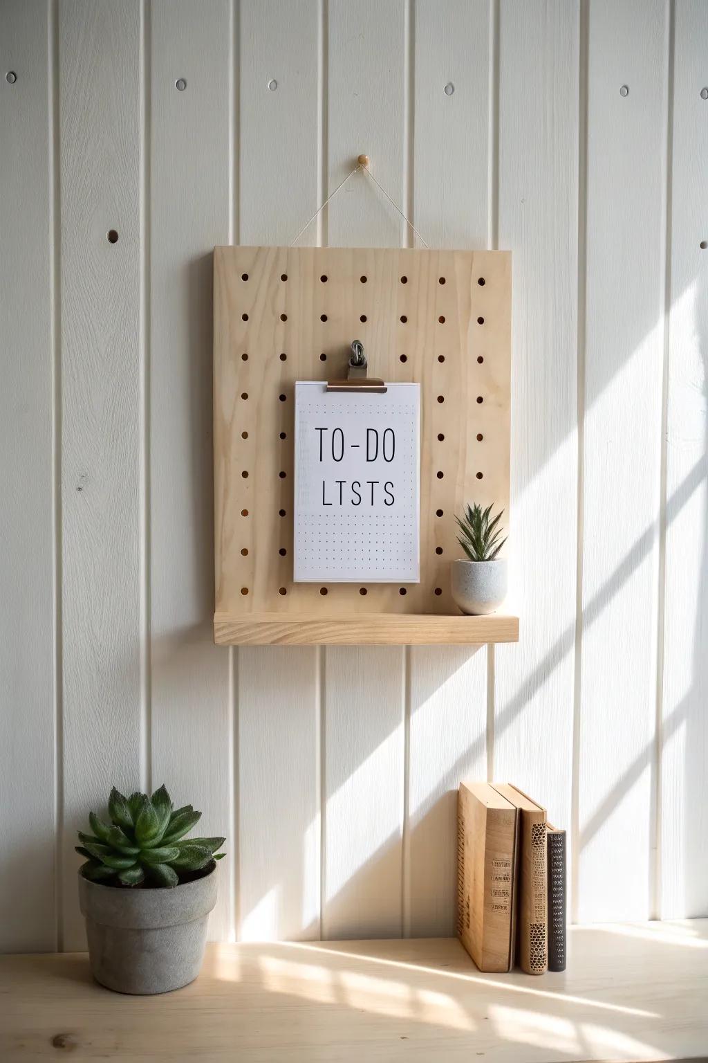 Transform your entryway with this stylish Wooden Display Planner, where organization meets elegance.