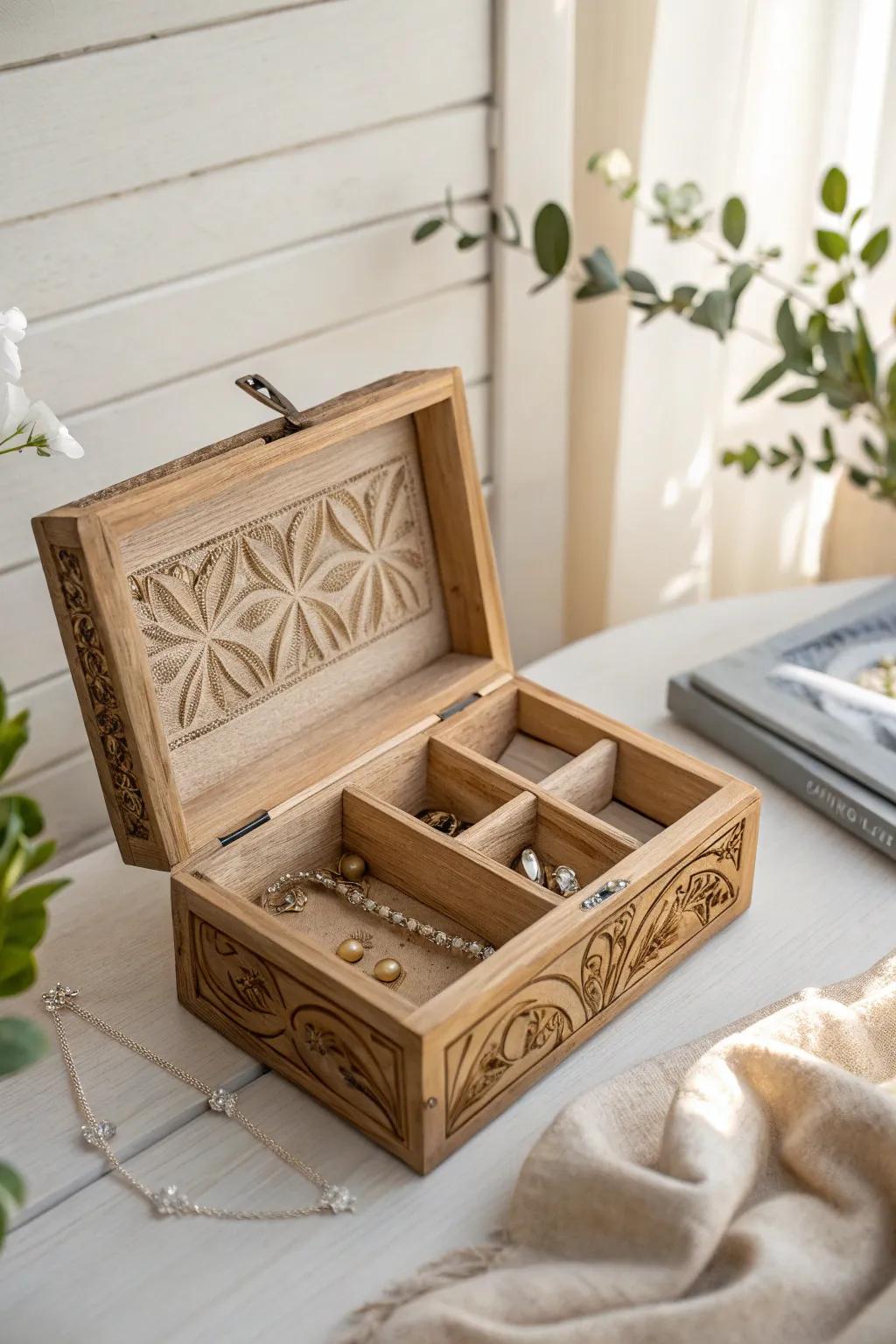 Elegant Craftsmanship: A Personalized Trinket Casing for Cherished Keepsakes