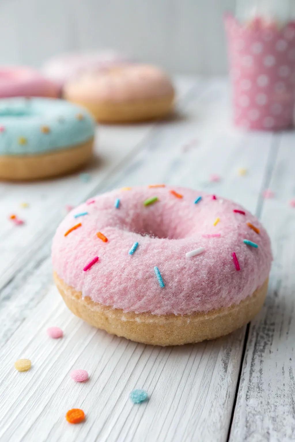 Sweeten your area with these lovable fluffy ball doughnuts!