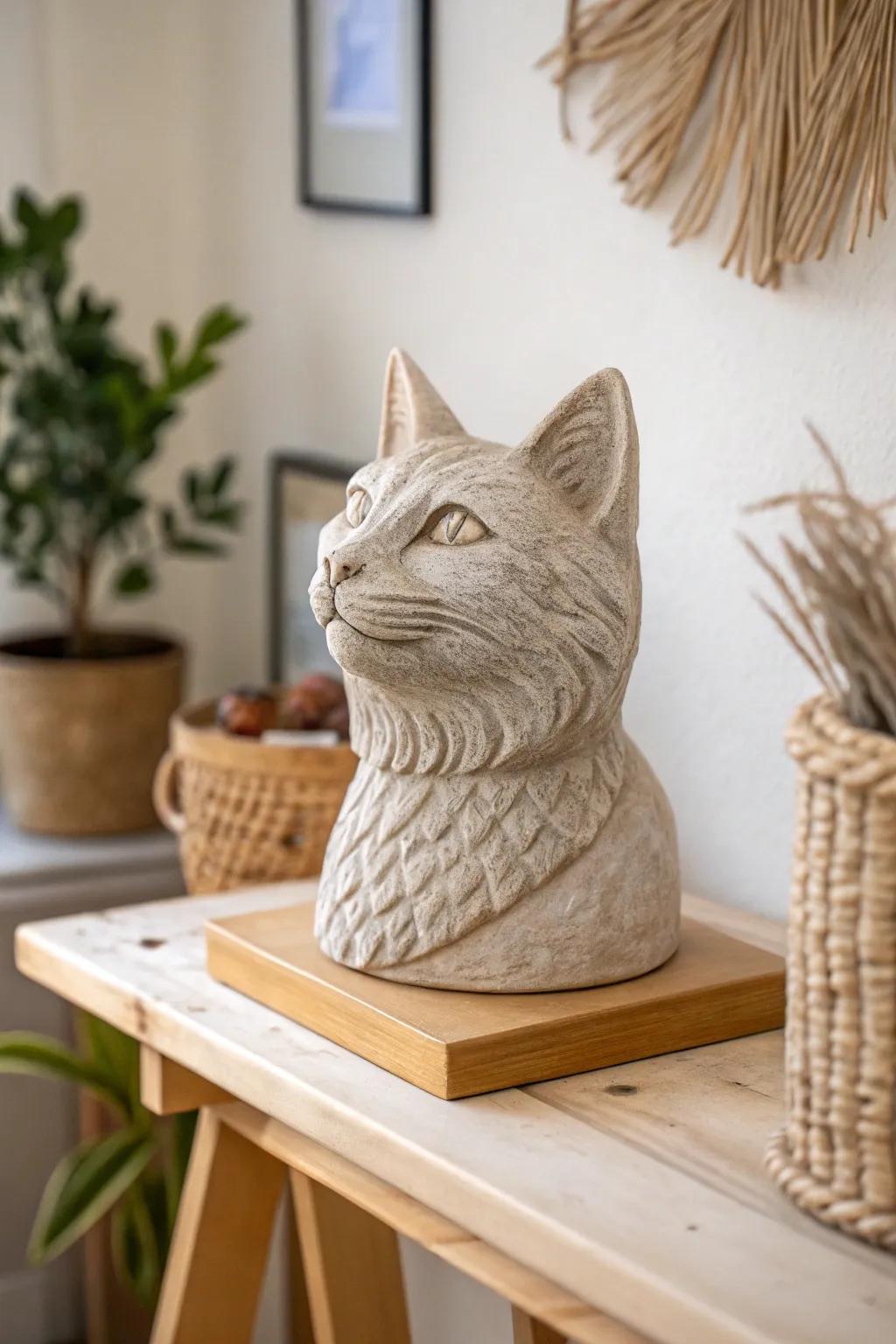 Cherish your pet's charm with a handcrafted clay memento, blending minimalist elegance with boho warmth.