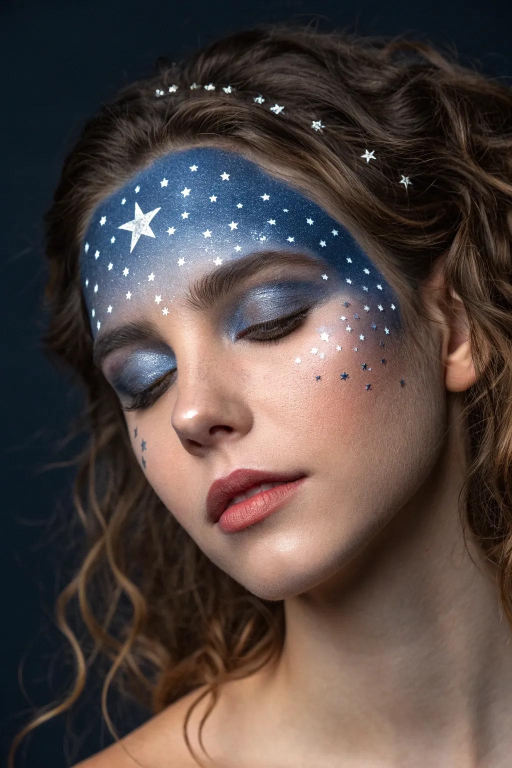Express the enchantment of a lunar midnight using this minimalist celestial visage color that glistens alongside simplicity and inherent loveliness.