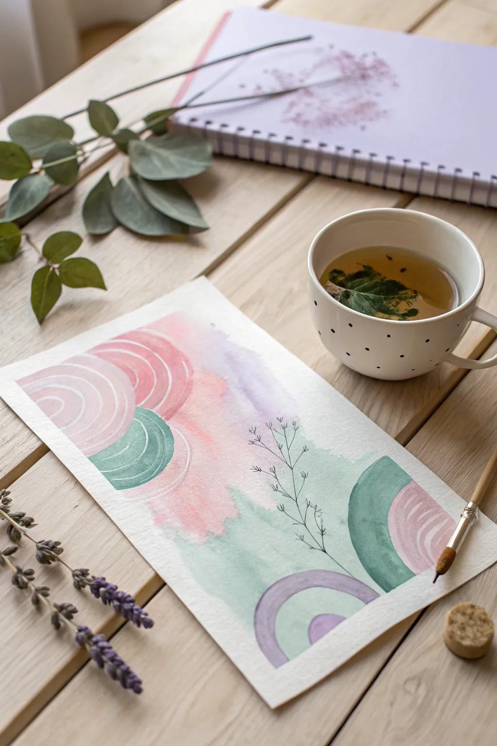 Embrace inventiveness through dreamlike aquarelle scribbles – wherein imagination encounters simplicity.