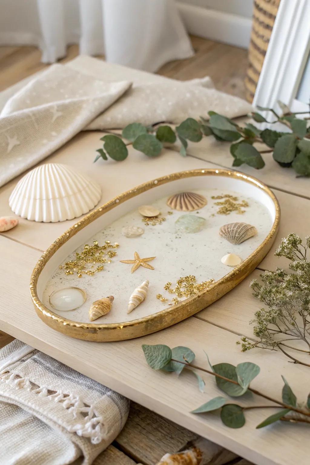 Refine your serving approach through handmade resin platters, where elegance meets simplicity. #ScandinavianDesign #BohoChic