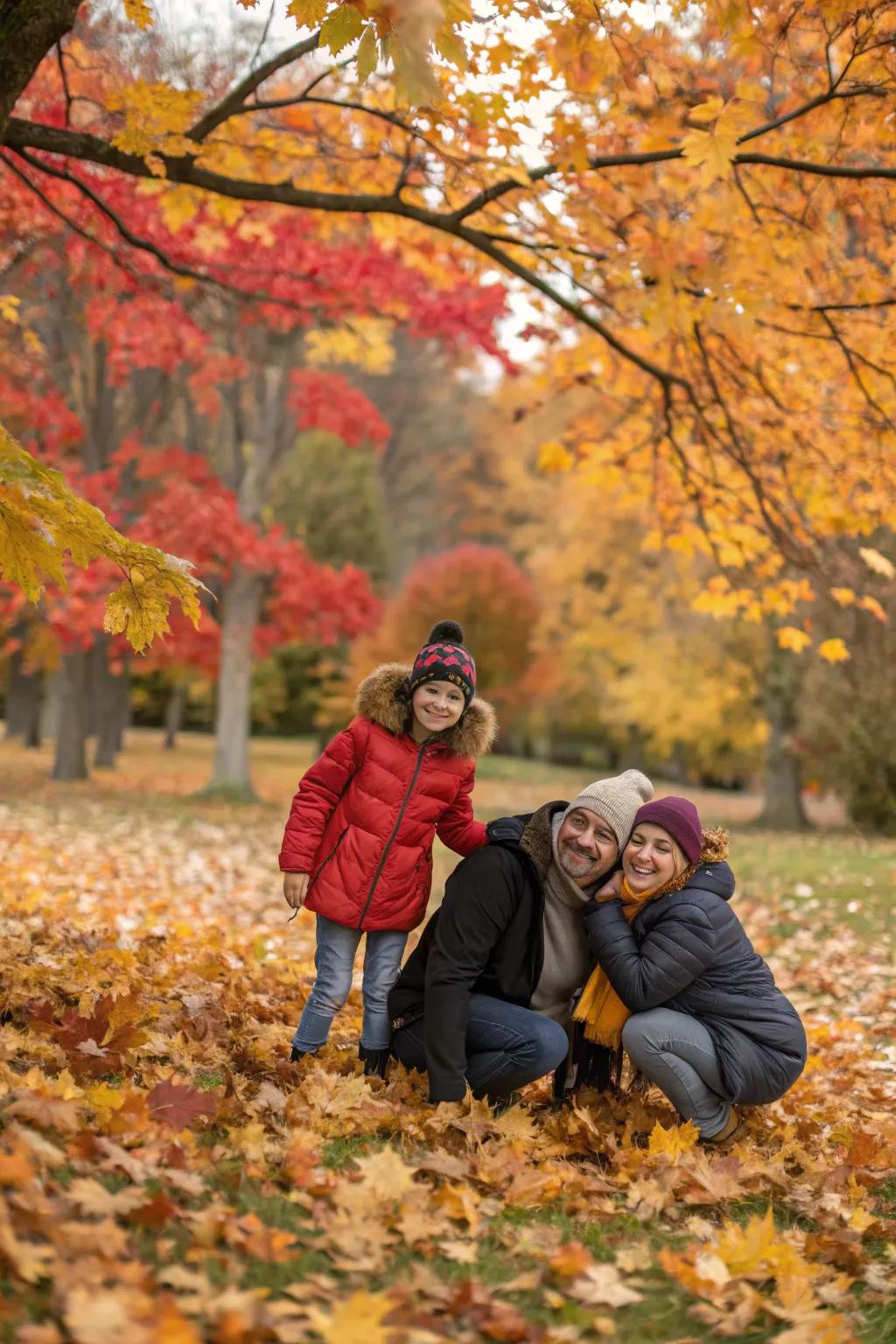 Incorporate seasonal motifs into your portraits.