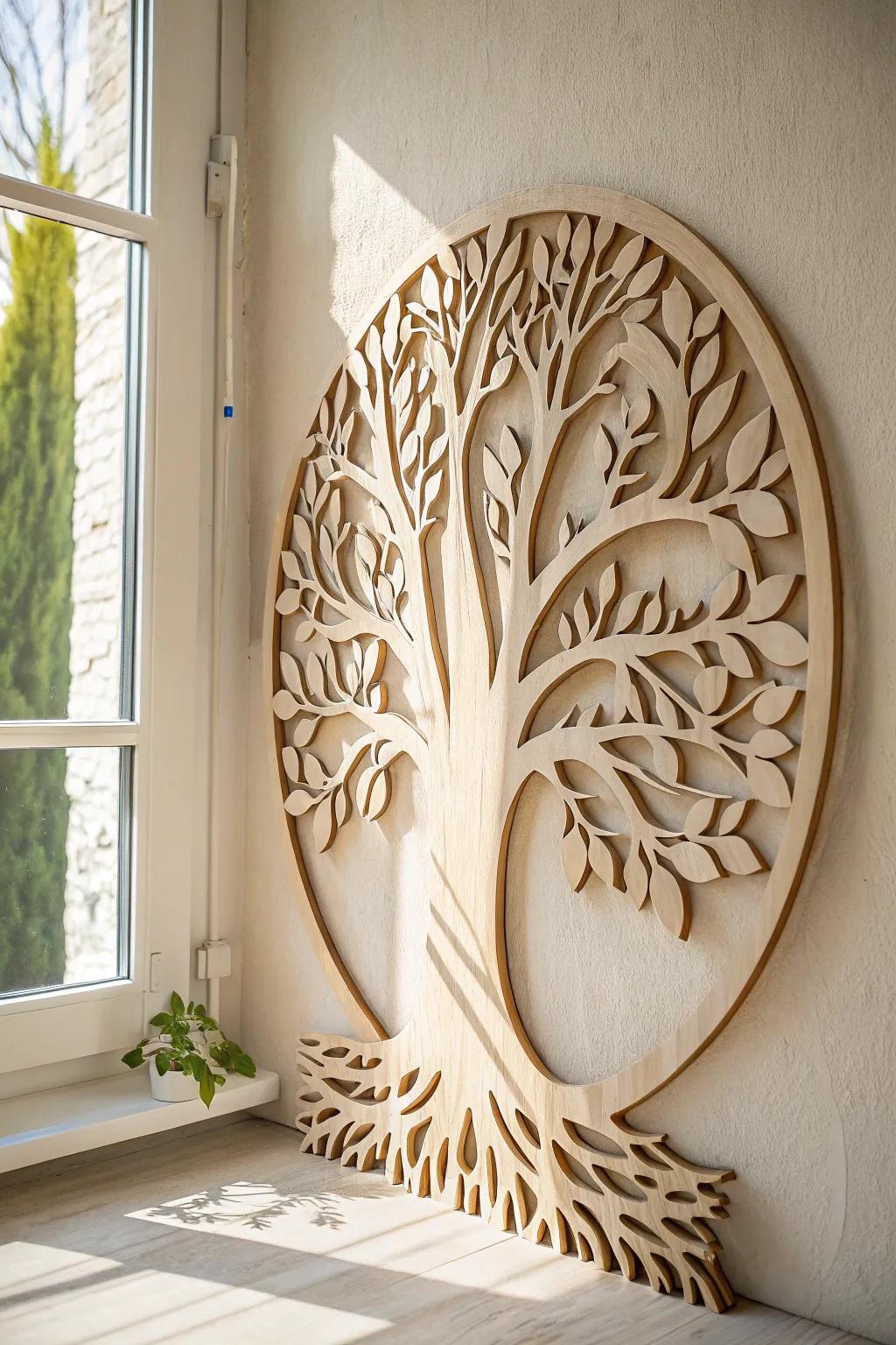 Embrace your heritage with a handcrafted timber representation of your lineage. A timeless piece that radiates coziness and sophistication within your dwelling.