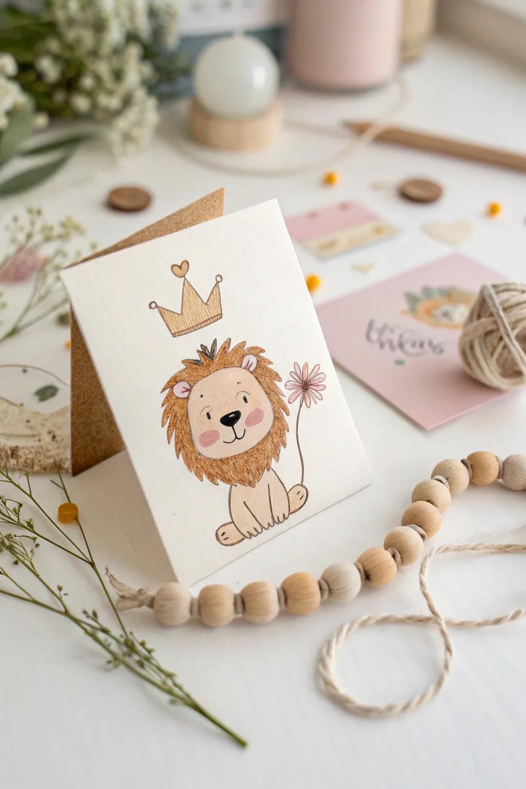 Commemorate Father's Day with a dash of lightheartedness and affection through this enchanting DIY creature-themed card!