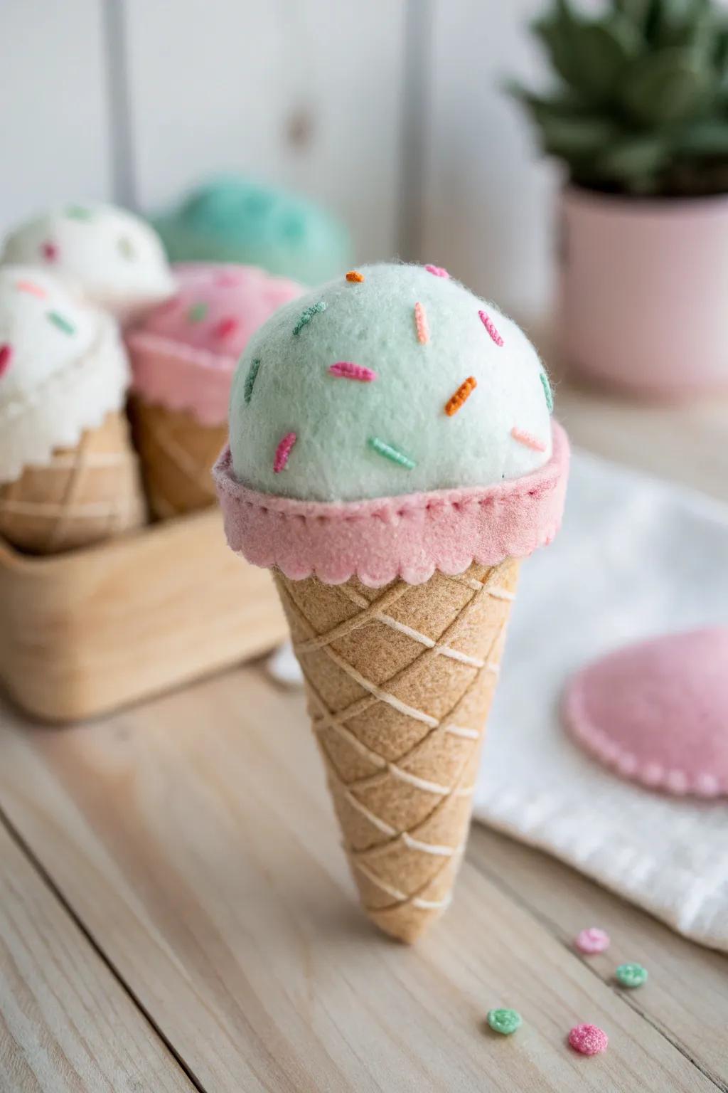 Indulge throughout the charm of self-made felt ice cream waffle cones – an exquisite treat intended for the vision plus optimal intended for incorporating a sense of whimsicality onto your ornamentation!