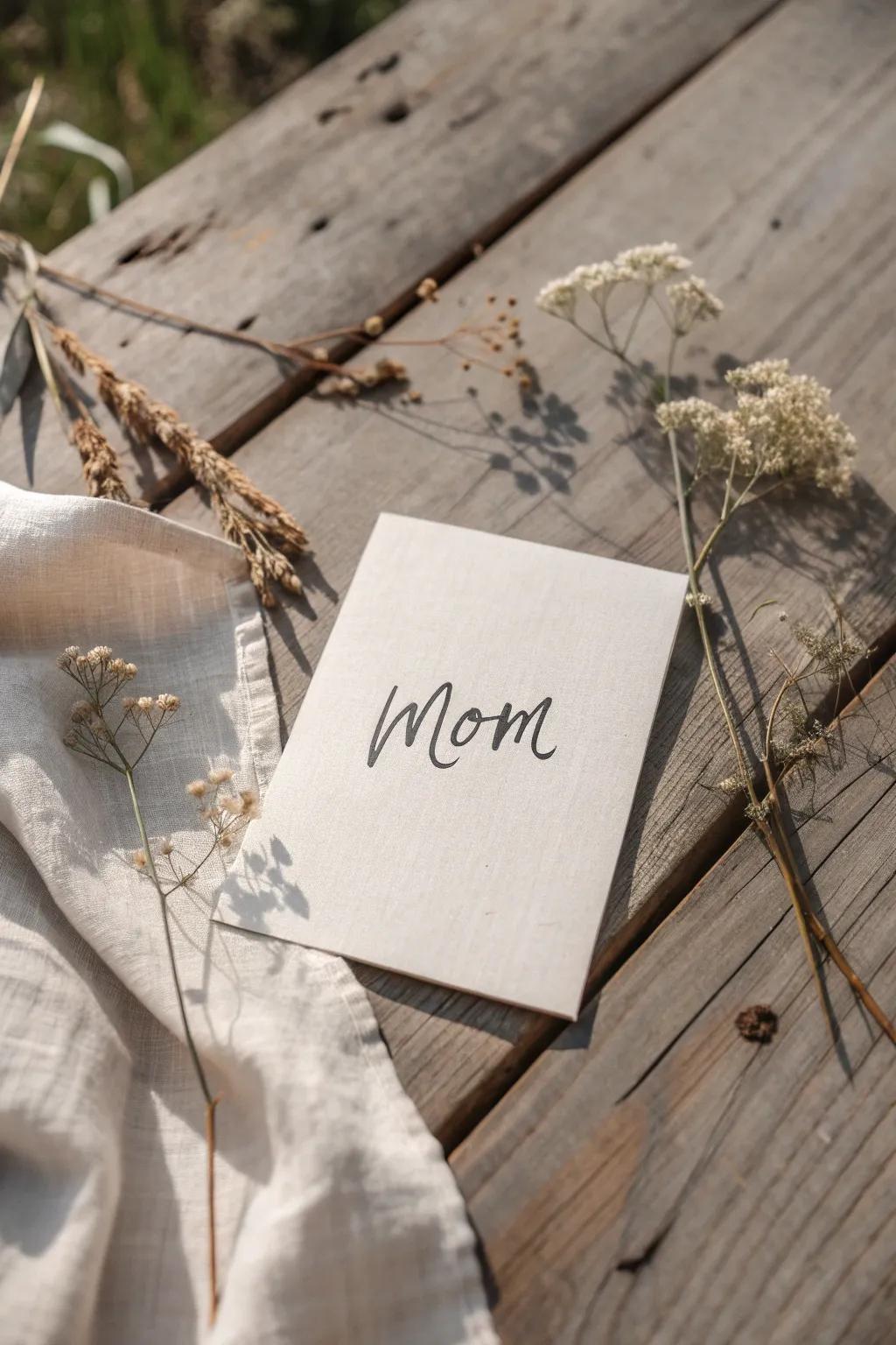 Honor Mom with heartfelt expressions and natural grace. 🌿✨ #MothersDay #MinimalistPoetry