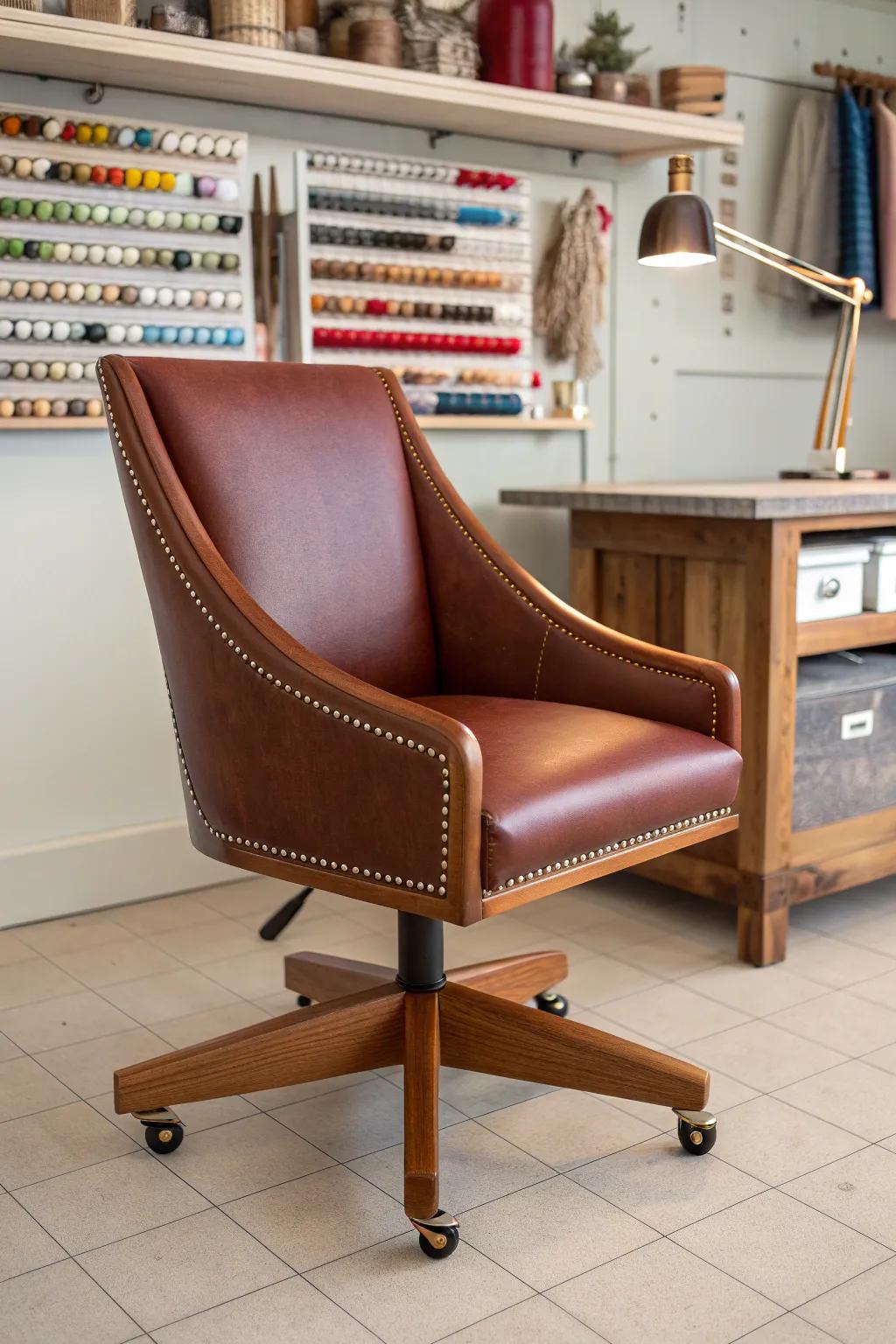 Elevate your crafting space with a chair that combines comfort and style.