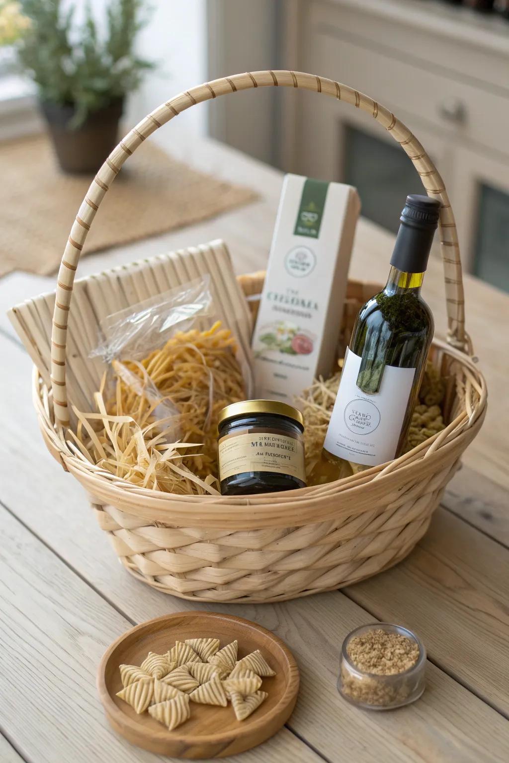 Uncover a Culinary Expedition: A gourmet-inspired basket intended for the supreme culinary art pleasure.