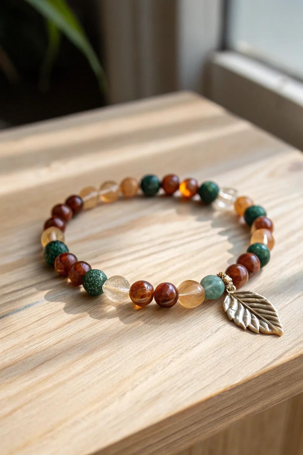 Discover tranquility with this nature-inspired bead bracelet, a perfect synergy of earthy sophistication and minimalist design.