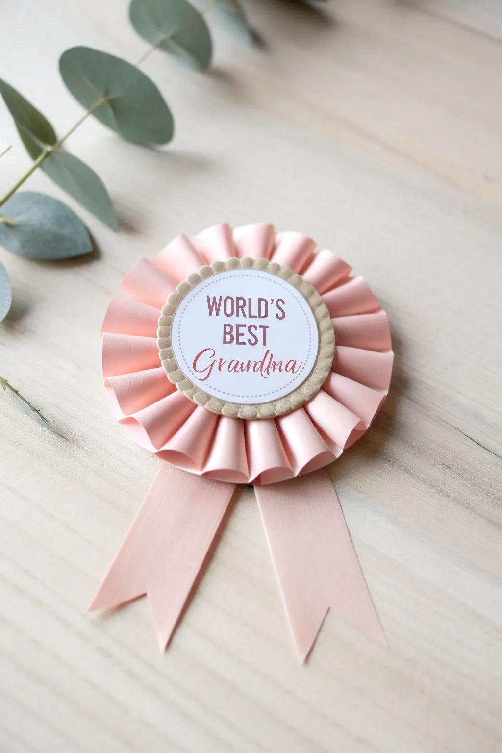 Honor Grandparents Day through handmade elegance: Bespoke Ribbon Awards that express your gratitude.