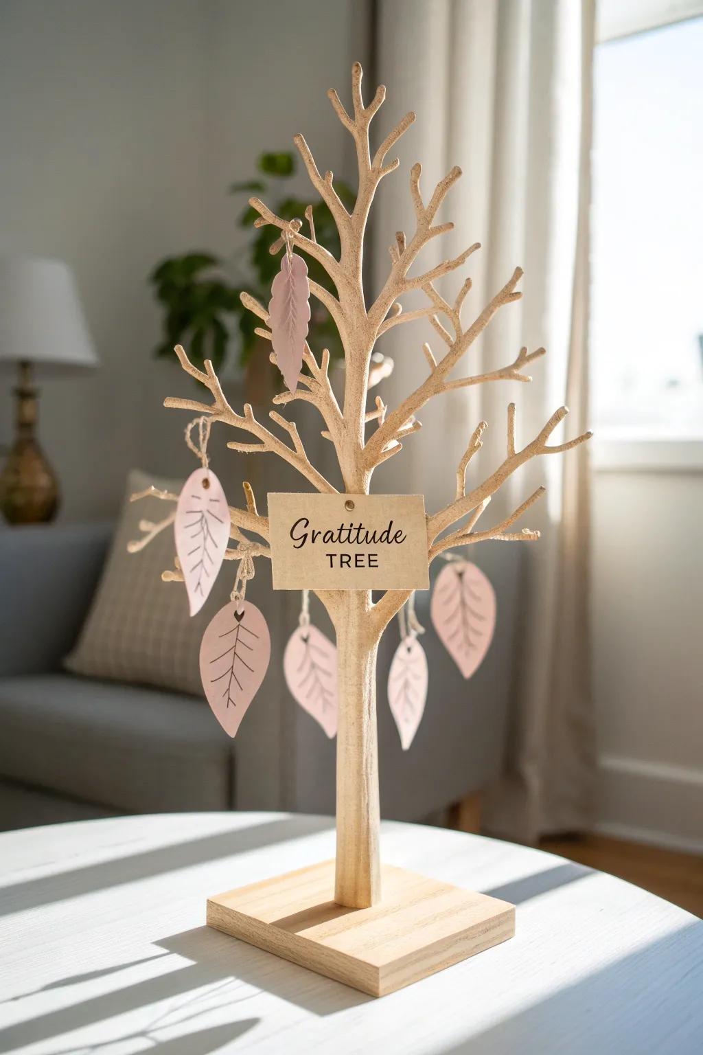 Celebrate gratitude with a hint of sophistication and simplicity. 🌿✨ #GratitudeTree #ScandinavianStyle #BohoChic