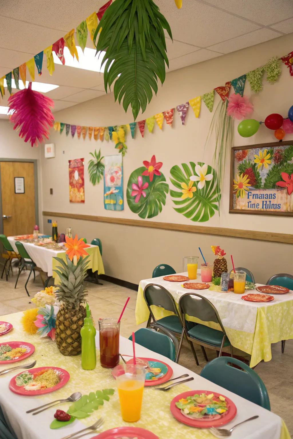 Festivity art pieces set the scene for fun and celebration.
