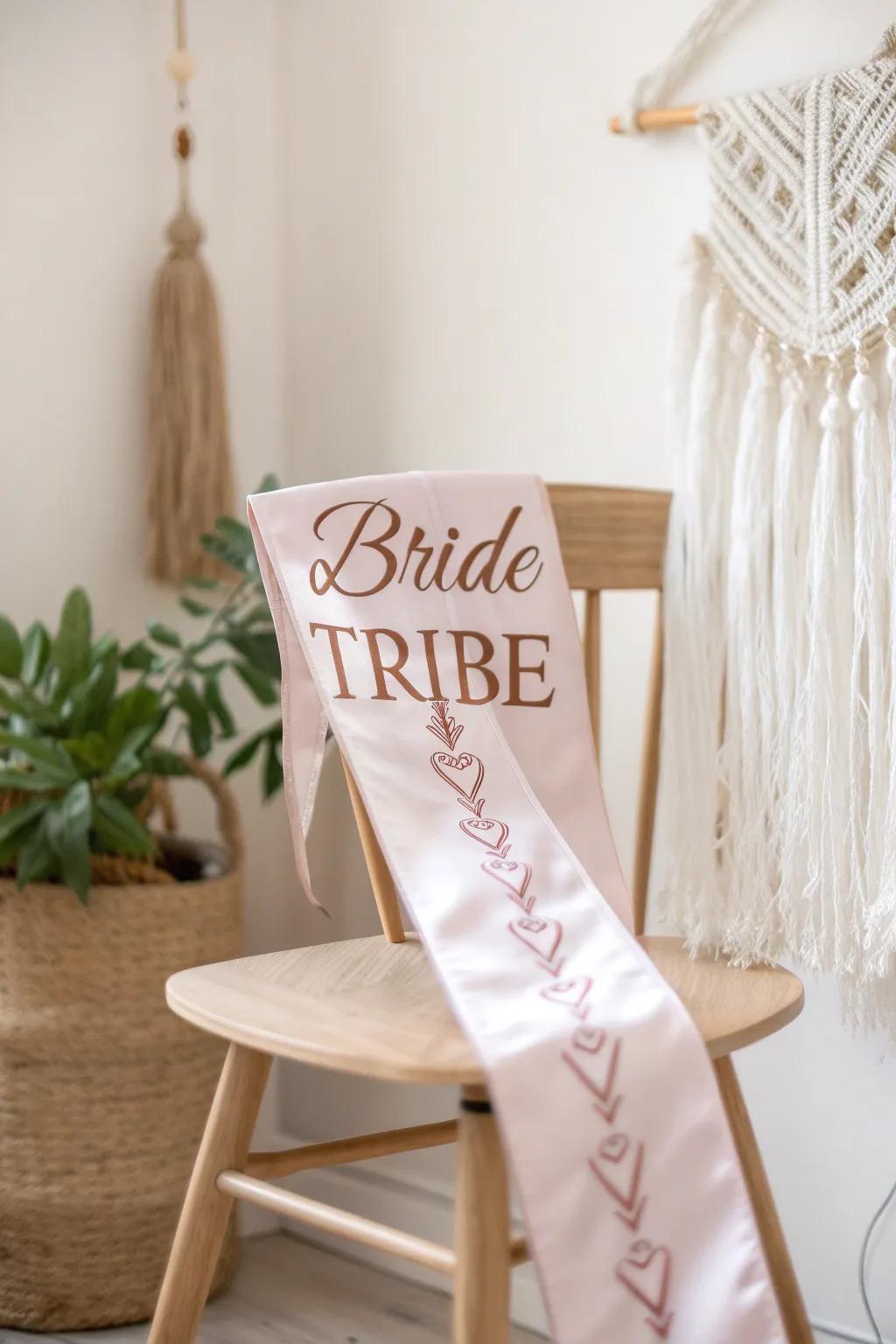 Elevate your bachelorette party with handcrafted sashes—where simplicity meets elegance.