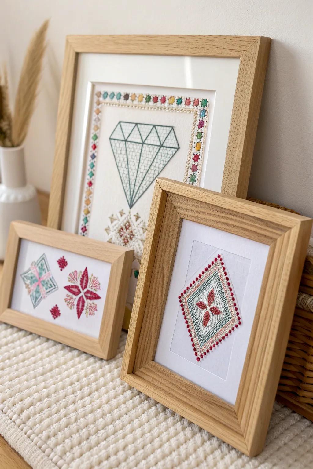 Embrace imagination with a striking assorted border collage – a great mix of minimalist design and boho charm.