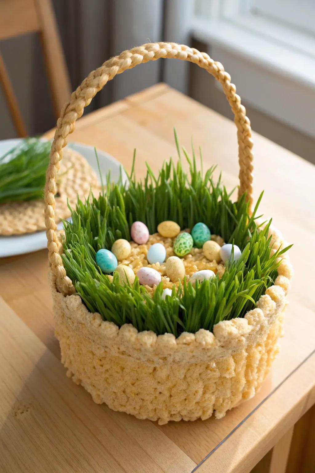 Forge a sugary amazement this Easter with a consumable grain bar receptacle, fitting for a minimalist's delight!