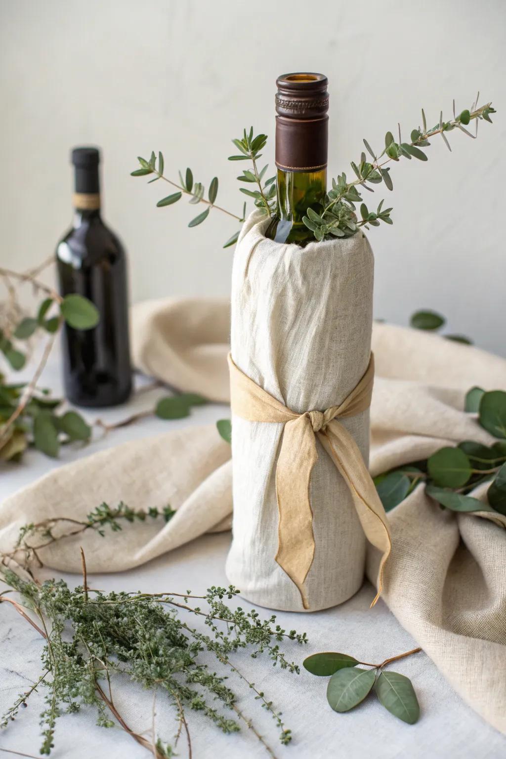Embrace nature's beauty with a hint of flora inside your present tying.