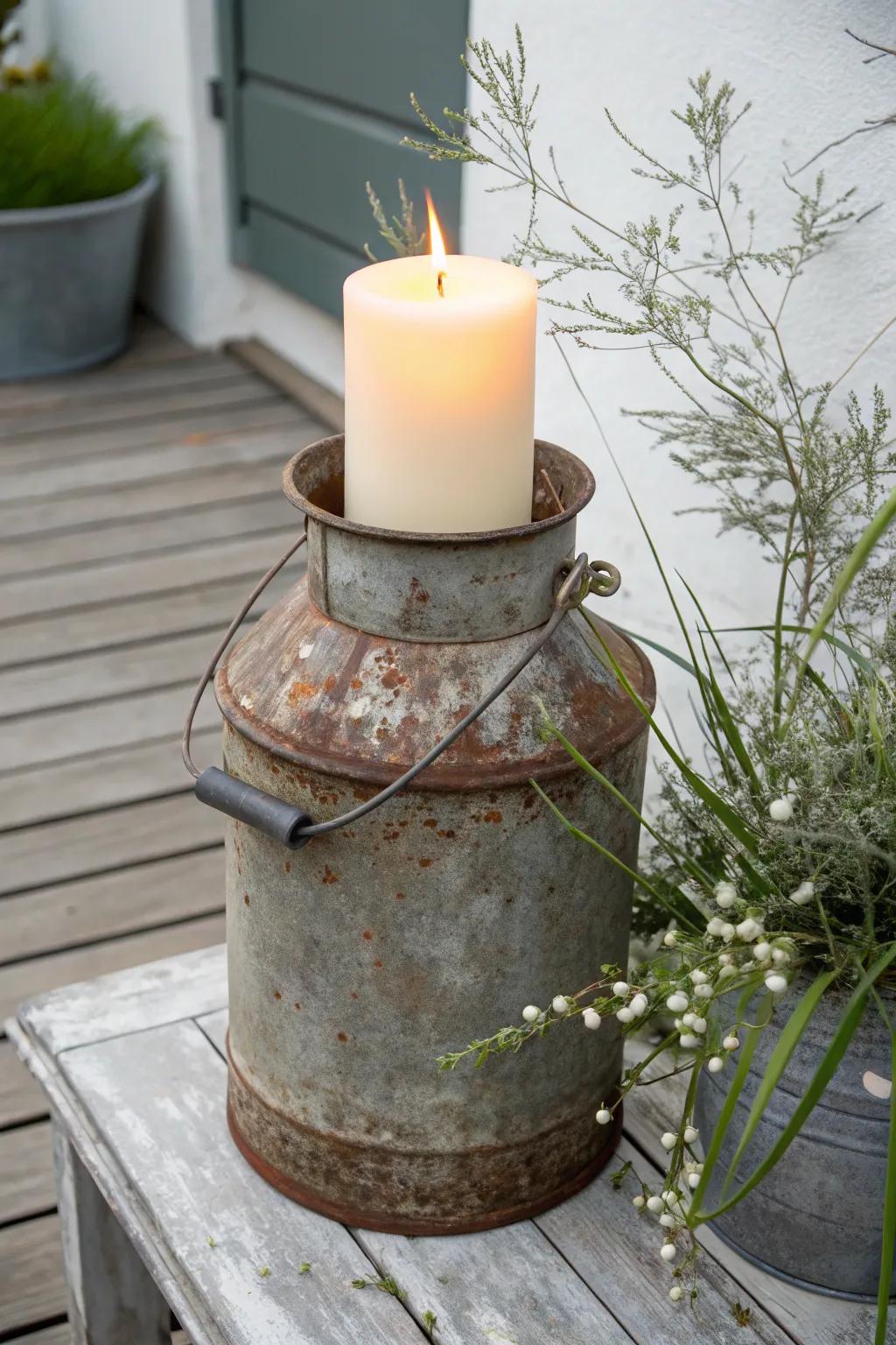 Transform your patio with an enchanting glow of repurposed elegance. ✨